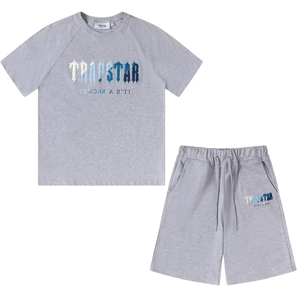 Set Trapstar Tricou si Pantaloni scurti gri - DripSparks