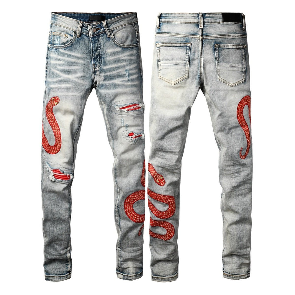 Amiri Snake Ripped Jeans