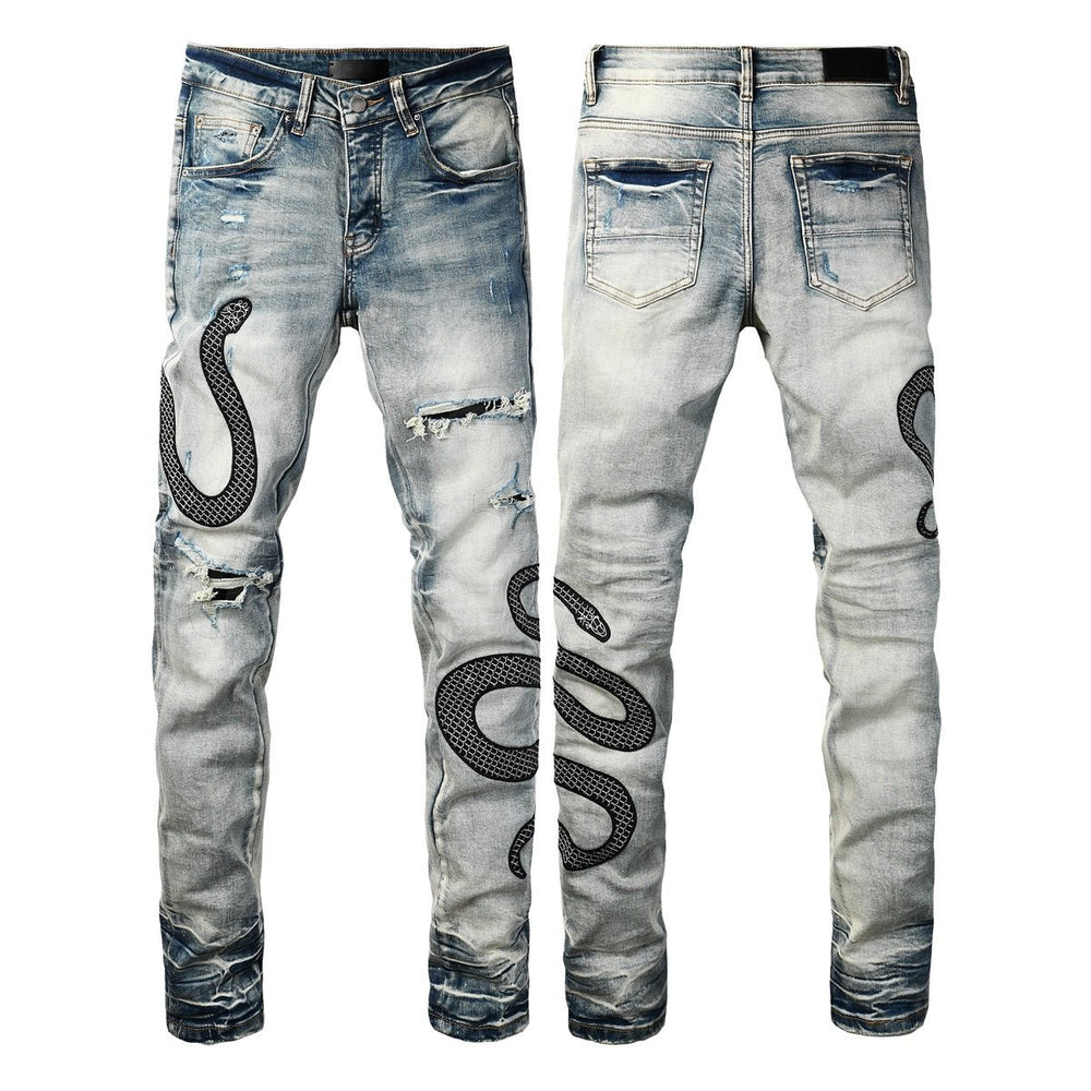 Amiri Snake Ripped Jeans