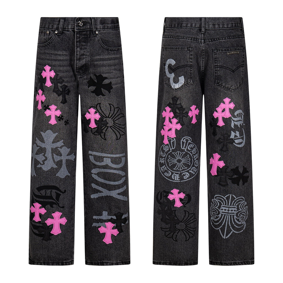 Chrome Hearts Baggy Jeans - DripSparks