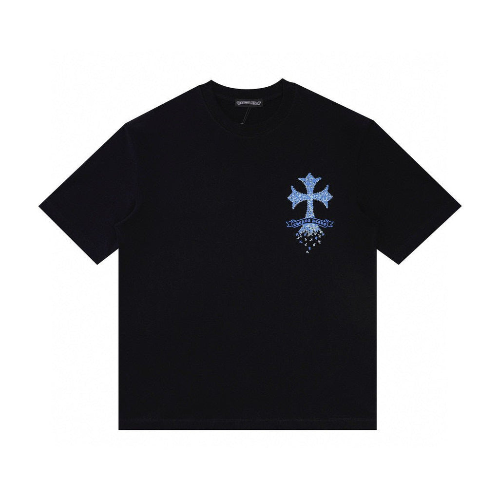 Chrome Hearts Blue Cross Tee - DripSparks