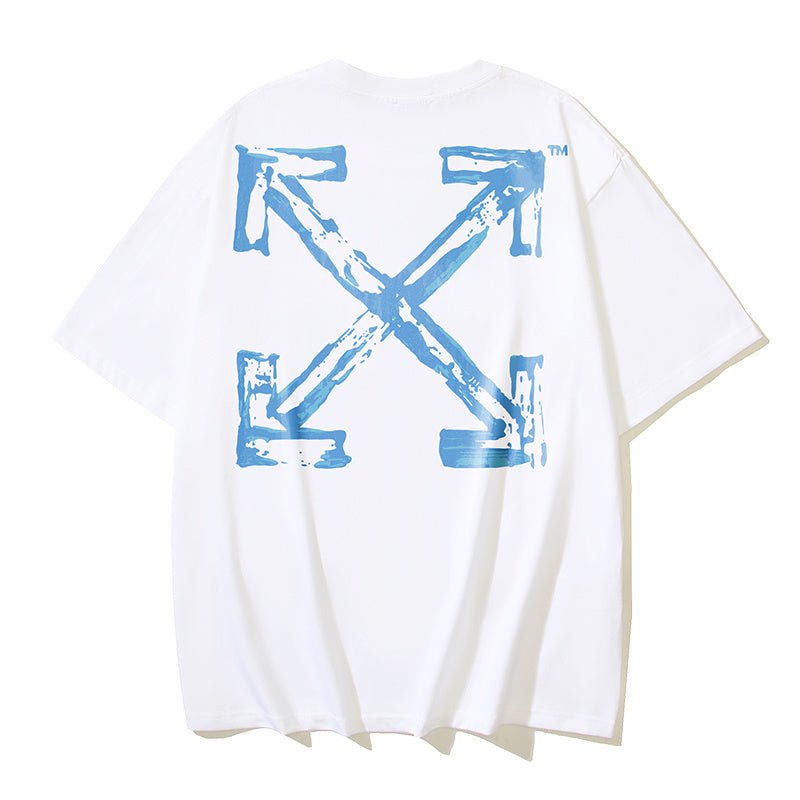 Off - White Blue Logo Tee - DripSparks