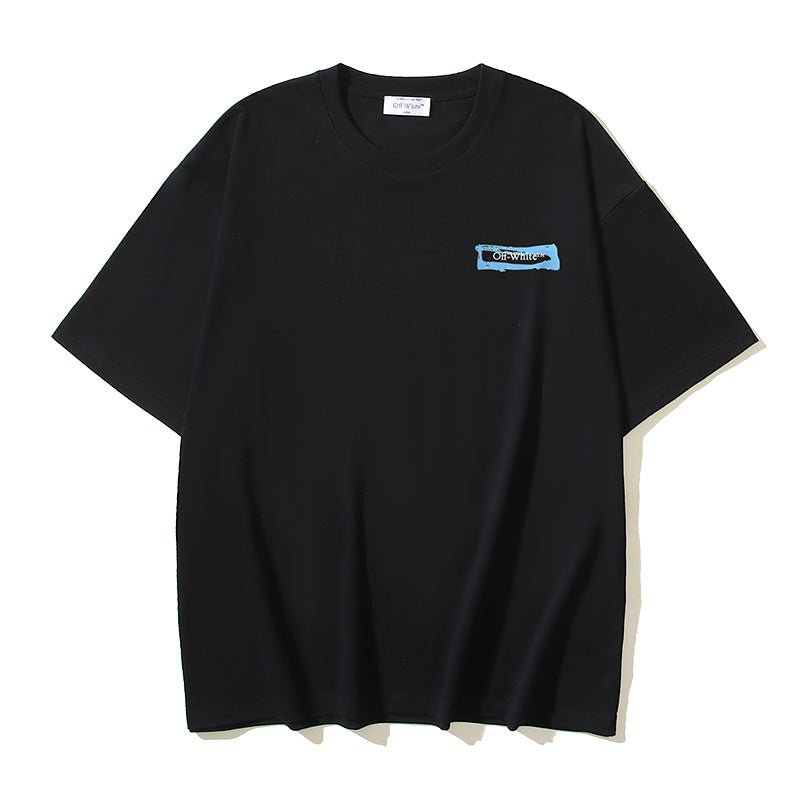 Off - White Blue Logo Tee - DripSparks