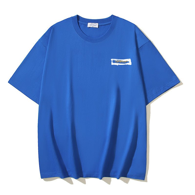 Off - White Blue Logo Tee - DripSparks